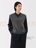 無印良品（MUJI）女式 針織 V領 背心 馬甲 針織衫 25年春季  BA1Q2A5S 深灰色 L （165/88A） 曬單實拍圖
