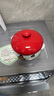 onlycook雙耳陶瓷碗 帶蓋蒸蛋碗燉盅 兒童輔食燕窩蒸盅煲湯小湯盅 紅色 曬單實拍圖