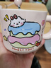 可愛fufu生日蛋糕馬克杯帶蓋勺陶瓷杯送女生高顏值有意義生日禮物 奶酪生日蛋糕杯+勺 1個 350ml 曬單實拍圖