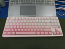 邁從（MCHOSE）K87S/G87旋鈕無(wú)線機(jī)械鍵盤電競(jìng)游戲客制化有線/藍(lán)牙三模gasket結(jié)構(gòu)全鍵熱插拔辦公 G87 霧桃漸變 TTC快金軸V2 曬單實(shí)拍圖