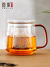 雅集耐熱玻璃茶杯茶水分離泡茶杯辦公室茶道喝茶杯子一葉菩提杯500ml 曬單實拍圖