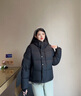 高梵黑金鵝絨服機能5.0四格2025新款短款泡芙加厚女士羽絨服 黑色 M 曬單實(shí)拍圖