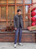 花花公子牛仔外套男士春秋季2025新款青少年工裝夾克港風休閑上衣 淺藍色 XL 曬單實拍圖