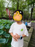 左西男童短袖T恤純棉兒童夏季2025新款男孩上衣大童半袖潮 白色 120 曬單實拍圖