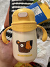 杯具熊（BEDDYBEAR）兒童保溫杯帶手柄吸管兒童水杯316不銹鋼寶寶學(xué)飲杯子400ml可愛(ài)熊 曬單實(shí)拍圖