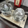 益茶福全自動上水電熱水壺底部上水嵌入式茶臺功夫茶燒水壺飲水燒水一體機抽水玻璃煮茶壺保溫泡茶壺 SQ-008金色玻璃套裝 1L 曬單實拍圖