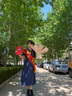 玖姿·安娜蔻復古港風(fēng)慵懶文藝原色牛仔收腰連衣裙女2025夏季新款 深藍 XL 曬單實(shí)拍圖