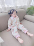 G.DUCKKIDS童裝兒童連體睡衣秋冬季法蘭絨雙層加厚保暖加絨女童家居服睡袋 桔色 80 （建議寶寶8-10公斤 12-24個(gè) 曬單實(shí)拍圖