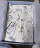 嫚熙（EMXEE）春秋季彈力絲麻棉月子服孕婦哺乳睡衣產(chǎn)婦產(chǎn)后家居服 綺幻花信-兩件套 L 曬單實(shí)拍圖