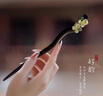 古耐發(fā)簪茉莉梔子花發(fā)飾頭飾盤發(fā)簪子漢服木簪送女生七夕情人節(jié)禮物 曬單實拍圖