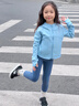 moonkids童裝女童連帽外套2025春秋新款長(cháng)袖兒童運動(dòng)軟殼衛衣開(kāi)衫短上衣 10188藍色運動(dòng)衣 120 cm 曬單實(shí)拍圖