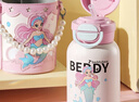 杯具熊（BEDDYBEAR）正品保溫杯兒童大容量316不銹鋼吸管杯學生直飲幼兒園水杯 雙飲-皇冠美人魚（禮盒裝）600ml 曬單實拍圖