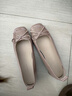 爾山集小皮鞋女軟底上班穿不累腳春秋瓢鞋蝴蝶結奶奶鞋淺口軟皮單鞋女鞋 裸粉色 37 曬單實(shí)拍圖