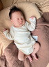 GOBABYGO丹麥嬰兒衣服夏季薄款純棉新生兒嬰兒包屁衣0-6-12個(gè)月滿(mǎn)月寶寶 香草淡黃（V領(lǐng)） 側(cè)開(kāi)襟 62cm 62cm （建議0-3個(gè)月） 曬單實(shí)拍圖