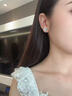 金店同款999純銀耳環(huán)2025年新款輕奢感氣質(zhì)大氣耳飾女士 【珍貴寶石】 禮盒：永生真花 曬單實(shí)拍圖