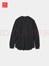 優(yōu)衣庫男女裝華夫格亨利領(lǐng)套頭衫長(cháng)袖T恤純色休閑475353 469924 475353/09黑色 L 曬單實(shí)拍圖
