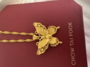 周大福 金絲羽蝶蝴蝶黃金吊墜大版(工費(fèi)760)約7.05g EOF1451 曬單實(shí)拍圖