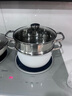 不銹鋼湯鍋食品級加厚蒸煮鍋帶蒸籠電磁爐煮鍋家用燃氣雙耳鍋 22cm湯鍋+蒸籠 曬單實(shí)拍圖