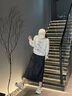森馬[商場(chǎng)同款]JUJU聯(lián)名衛(wèi)衣女落肩寬松秋季2025新款趣味圖案衣服 淺花灰00229 S 曬單實(shí)拍圖