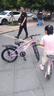 永久青少年兒童自行車(chē)男女孩碟剎山地車(chē)變速減震學(xué)生腳踏車(chē)越野單車(chē) 紫粉 單速 輻條輪 95%免裝+LED燈 20寸【建議身高130-145cm】 曬單實(shí)拍圖