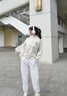 真維斯（JEANSWEST）休閑女款衛(wèi)衣外套2025秋季情侶潮牌簡約拉鏈開衫上衣立領運動夾克 曬單實拍圖