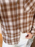 名創(chuàng)優(yōu)品（MINISO）美式復古撞色格子襯衫男春秋潮牌cleanfit慵懶感襯衣寬松百搭外套 黑白格 M /170(男女同款) 曬單實拍圖
