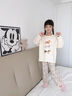 G.DUCKKIDS兒童睡衣春秋棉大女童家居服7秋季8長(cháng)袖10多歲小孩12棉空調房套裝 米黃色 248079純棉排隊狗ageocic 140 cm 建議身高135cm左右 曬單實(shí)拍圖