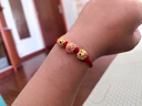 周大生黃金吊墜女足金硬金琺瑯桃花轉(zhuǎn)運金珠掛墜送女友生日禮物 足金桃花吊墜-【單吊墜,不含鏈,介意慎拍】 1.30g 曬單實拍圖