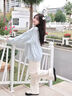 蝶嬌諾衛(wèi)衣女裝2025新款韓版秋季穿搭女套裝小個子奶系秋冬休閑衣服褲子 毛衣+褲子 套裝 M 曬單實拍圖