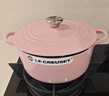 酷彩（Le Creuset）法國進口琺瑯鑄鐵鍋湯鍋燜燉煮鍋電磁爐燃氣通用22cm圓形鍋雪紡粉 曬單實拍圖