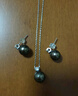 黛米 夜未央 S925銀海水大溪地黑珍珠項鏈珍珠吊墜母親節禮物 10-11mm大溪地黑珍珠/S925銀 曬單實(shí)拍圖
