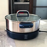 蘇泊爾（SUPOR）不銹鋼電火鍋 超薄速沸電煮鍋 火鍋專用鍋 家用多功能分體電熱鍋 4L涮肉多用途H40YK783  曬單實(shí)拍圖