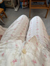 英氏孕婦月子服秋季新款10A抗菌雙層棉紗哺乳睡衣家居服套裝粉色XL 曬單實(shí)拍圖