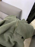 真維斯（JEANSWEST）高級感半拉鏈立領(lǐng)衛衣男款2025新款寬松潮牌套頭立領(lǐng)純色打底衫男 軍綠【春秋常規】 XL 【130-150斤】 曬單實(shí)拍圖