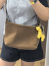 裘真【明星推薦】經(jīng)典hobo包植鞣牛皮腋下通勤休閑餃子女包七夕禮物 大象灰-小號(hào) 小包/大包 曬單實(shí)拍圖