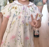 巴拉巴拉童裝兒童連衣裙寶寶女童A字裙甜美可愛(ài)雪紡裙夏裙子翻領(lǐng) 白色調(diào)00311 110 曬單實(shí)拍圖
