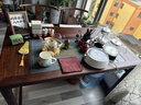 芊梵百恒烏金木陽(yáng)臺茶桌椅組合中式簡(jiǎn)約實(shí)木茶臺辦公室茶幾桌雙層小茶桌 1.2米濕泡桌+1圈椅+2月牙椅 曬單實(shí)拍圖