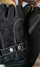 ERXL豬皮手套男士豬二層井字加厚豬反絨加絨加厚棕色觸屏騎行保暖 豬皮井字-棕色 曬單實(shí)拍圖