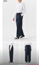 無印良品（MUJI）男式 絲光斜紋寬版褲 男士長褲子春季款休閑褲AEZ01C4A 藏青色 S （165/72A） 曬單實拍圖