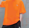 安踏（ANTA）兒童男童女童套裝2025新款春裝速干短袖兩件套兒童運動服 橙T/長褲2710527703-9C 165 cm 曬單實拍圖