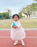 G.DUCKKIDS小黃鴨童裝女童連衣裙春秋兒童裙子公主裙女孩蓬蓬蛋糕裙生日禮服 粉色 110 建議4~5歲【100-110cm】cm 曬單實(shí)拍圖