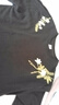 安初夏美式高街花卉刺繡短袖t恤男夏季寬松小眾設(shè)計感oversize情侶上衣 黑色【重磅刺繡花卉重工】 XL 建議120斤--140斤關(guān)注先發(fā) 曬單實(shí)拍圖