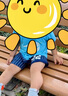 貝樂咿男寶寶開襠褲夏季短褲嬰兒開檔褲兒童褲子薄款男童女幼兒純棉外穿 耳機(jī)熊+小恐龍+豎條 純棉A類 100 【建議2-3歲】 曬單實(shí)拍圖