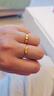 中國黃金（CHINA GOLD）蝴蝶結(jié)黃金戒指女足金開口單戒指環(huán)女生日禮物送女朋友老婆 足金蝴蝶結(jié)開口戒指 金重約1.4g 曬單實(shí)拍圖