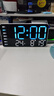 BBA電子時(shí)鐘桌面電視柜臺(tái)鐘擺臺(tái)式led數(shù)字客廳掛墻智能鬧鐘 6659藍(lán) 曬單實(shí)拍圖