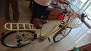 飛鴿（FLYING PIGEON）復(fù)古自行車咖啡車女士通勤車青少年大中小學(xué)生老式上班代步單車 咖啡車-禧瑪諾7速-輻條輪 卡其色 24寸適合150-175cm 曬單實拍圖