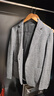 夢(mèng)特嬌（MONTAGUT）春秋男士商務(wù)西服休閑含桑蠶絲單西裝外套舒適 中灰 50  曬單實(shí)拍圖