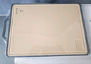 雙槍烏檀木+304不銹鋼菜板抗菌雙面砧板切菜板防霉案板41*27.5*1.8cm 曬單實(shí)拍圖