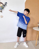 FIDQIOG國際品牌男童夏季套裝2025新款兒童短袖夏裝運(yùn)動(dòng)中大童衣服網(wǎng)紅帥氣童裝潮 克萊因藍(lán)色 140 cm 曬單實(shí)拍圖