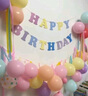 仕彩藍色主題生日金屬氣球裝飾場景布置男孩周歲生日兒童寶寶派對條幅 曬單實拍圖